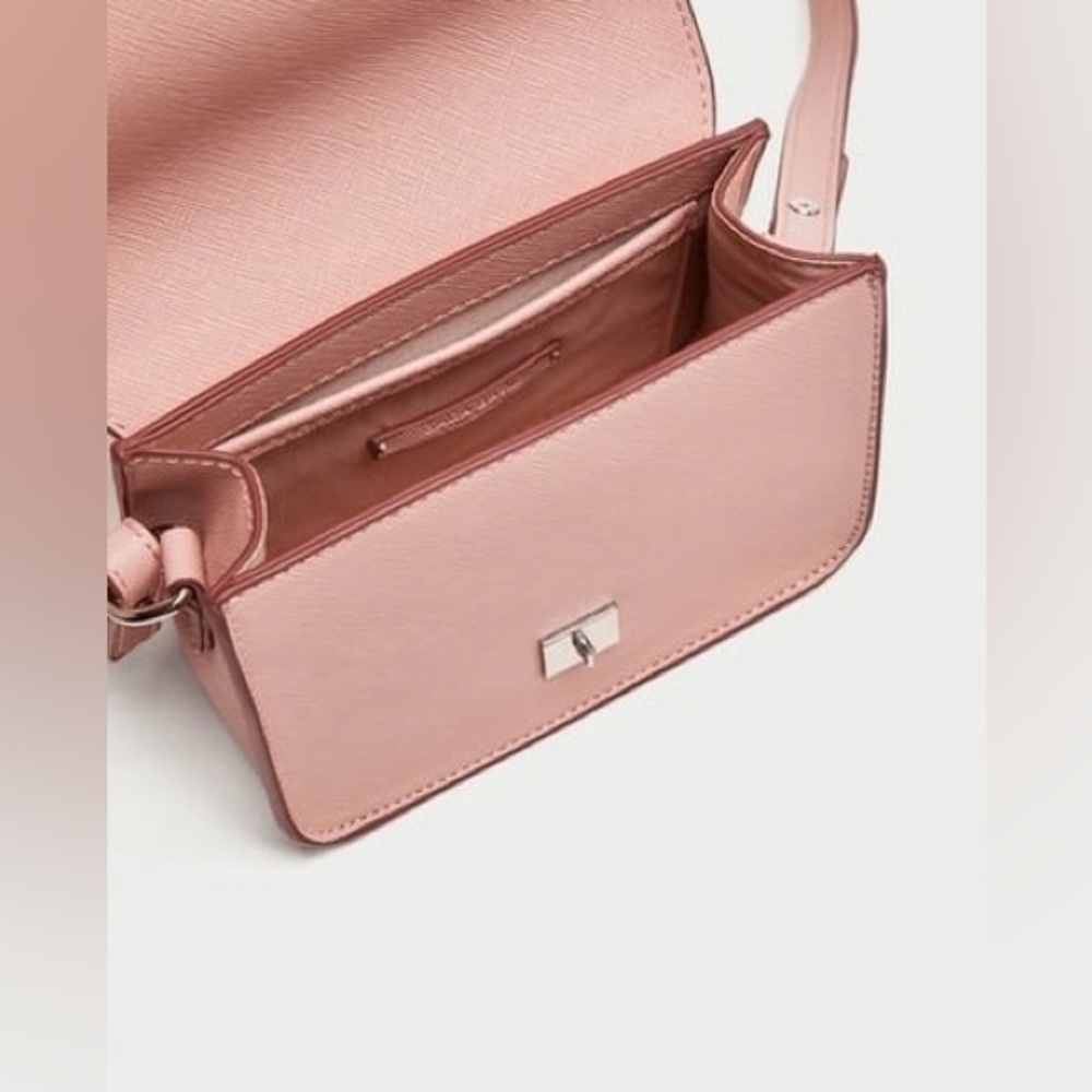Zara Pink Mini Crossbody Bag w/Chain Strap - NWT - Picture 5 of 14